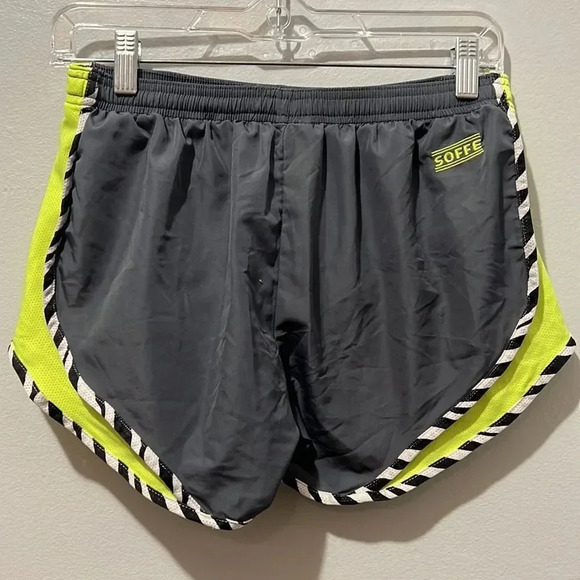 Soffe grey neon with zebra trim small active shorts - Picture 2 of 3